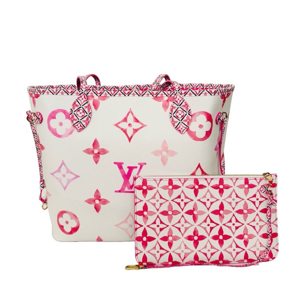 Louis Vuitton By the Pool Monogram Giant Neverfull MM Tote Rose Pink M22980